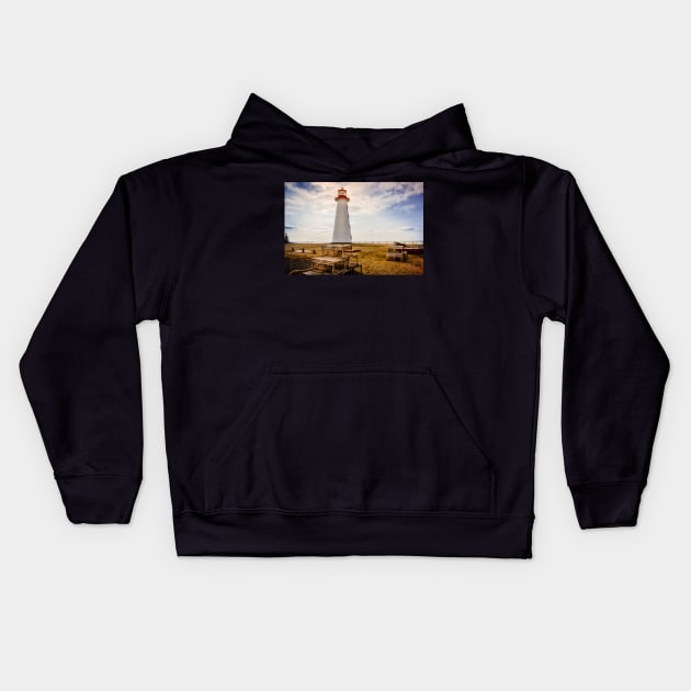 Point Prim Lighthouse P.E.I. Canada 3 Kids Hoodie by Robert Alsop